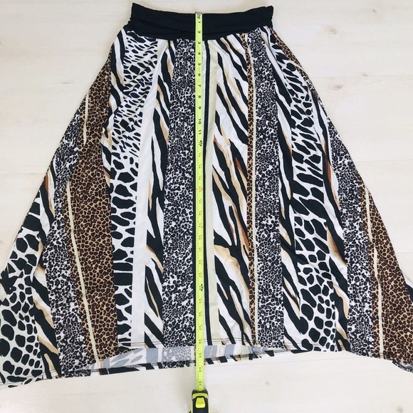 NWT Fortune + Ivy Women’s Plus 1X Animal Print Skirt Handkerchief Hem - Picture 2 of 7